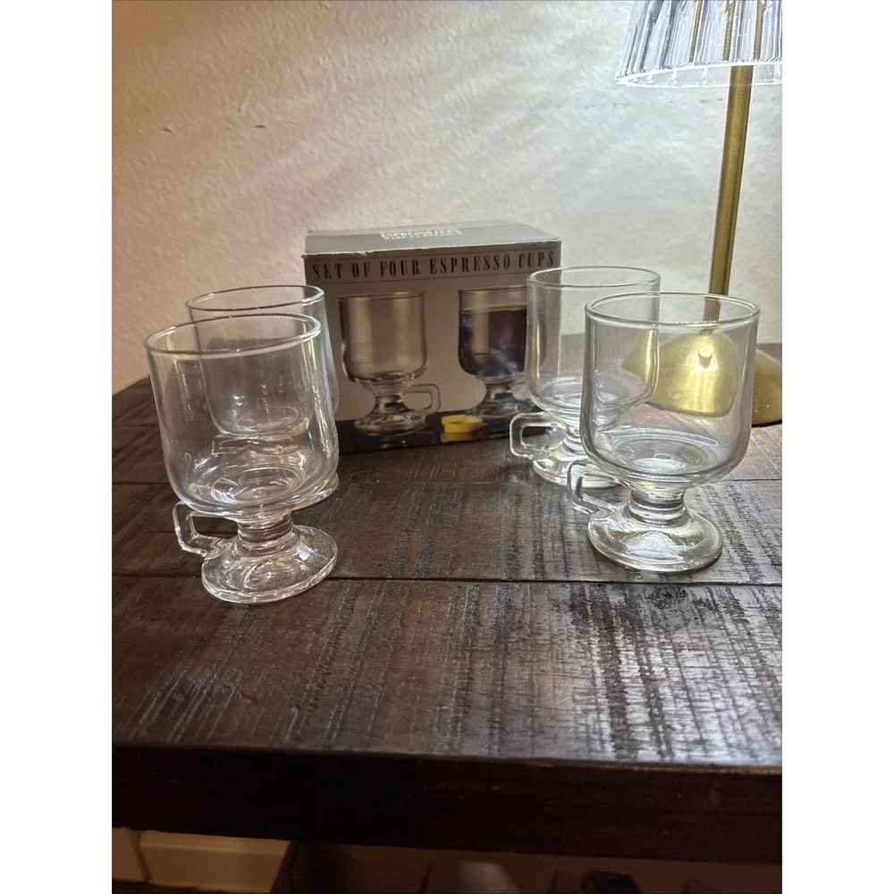 Dansk Glass Espresso‎ Cups - Original Box - Made In Belgium